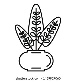 Decoration houseplant icon. Outline decoration houseplant vector icon for web design isolated on white background