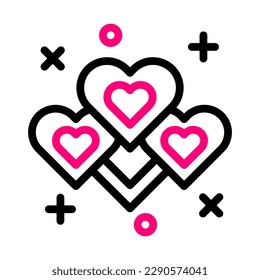 decoration icon duocolor black pink colour mother day illustration vector element and symbol perfect.