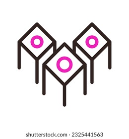 Decoration icon duocolor pink black colour chinese new year vector element and symbol perfect.