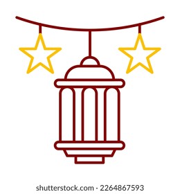 decoration icon duocolor red style ramadan illustration vector element and symbol perfect. Icon sign from modern collection for web.