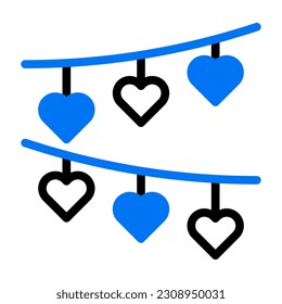 decoration icon duotone blue black colour mother day illustration vector element and symbol perfect.