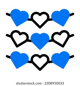 decoration icon duotone blue black colour mother day illustration vector element and symbol perfect.