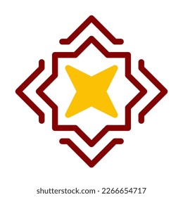 decoration icon duotone red yellow style ramadan illustration vector element and symbol perfect. Icon sign from modern collection for web.