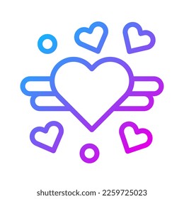 decoration icon gradient purple style valentine illustration vector element and symbol perfect. Icon sign from modern collection for web.