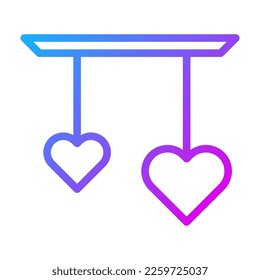 decoration icon gradient purple style valentine illustration vector element and symbol perfect. Icon sign from modern collection for web.