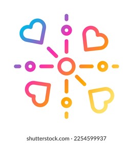 decoration icon gradient style valentine illustration vector element and symbol perfect. Icon sign from modern collection for web. Nice design perfect.