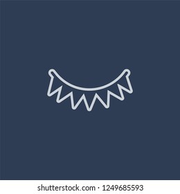 Decoration icon. Decoration linear design concept from Circus collection. Simple element vector illustration on dark blue background.