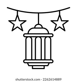 decoration icon outline style ramadan illustration vector element and symbol perfect. Icon sign from modern collection for web.