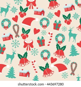 Decoration icon set. Merry Christmas. Vector graphic