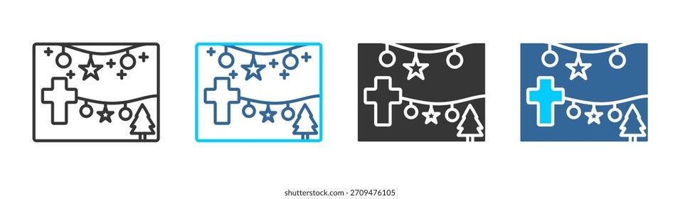 Conjunto de iconos de decoración colección de estilo múltiple	