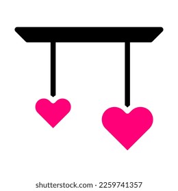 decoration icon solid black pink style valentine illustration vector element and symbol perfect. Icon sign from modern collection for web.