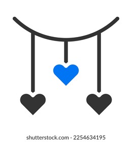 icono de decoración elemento vectorial de ilustración de color gris azul sólido y símbolo perfecto. Signo de icono de la colección moderna para la web. El diseño es perfecto.