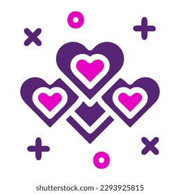decoration icon solid duocolor pink purple colour mother day illustration vector element and symbol perfect.