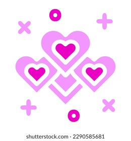 decoration icon solid pink colour mother day illustration vector element and symbol perfect.