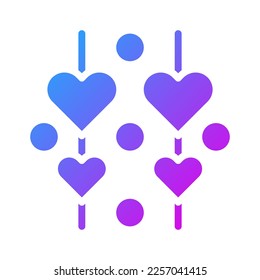 decoration icon solid purple style valentine illustration vector element and symbol perfect. Icon sign from modern collection for web.