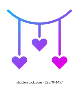 decoration icon solid purple style valentine illustration vector element and symbol perfect. Icon sign from modern collection for web.