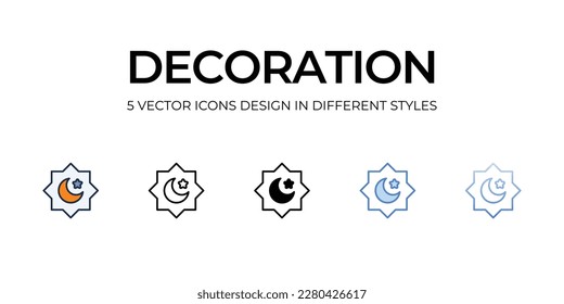 Dekosymbol. Geeignet für Webpage, Mobile App, UI, UX und GUI Design.