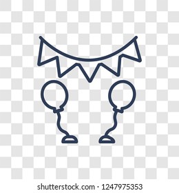 Decoration icon. Trendy linear Decoration logo concept on transparent background from Circus collection