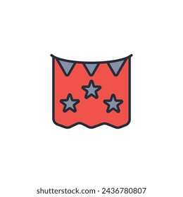 decoration icon. vector.Editable stroke.linear style sign for use web design,logo.Symbol illustration.