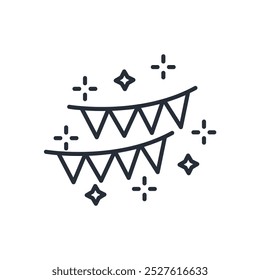 icono de decoración. Vector. Trazo editable. signo de estilo lineal para uso Diseño web, logotipo. Ilustración de símbolo.