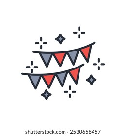 decoration icon. vector.Editable stroke.linear style sign for use web design,logo.Symbol illustration.