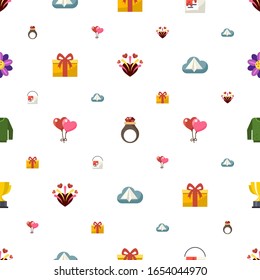 decoration icons pattern seamless. Included editable flat firework, handmade Jewelry, paint bucket, gift, balloons, Origami, jumper icons. decoration icons for web and mobile.