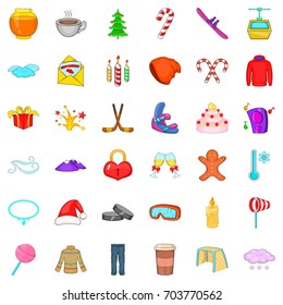 Decoration icons set. Cartoon style of 36 decoration vector icons for web isolated on white background