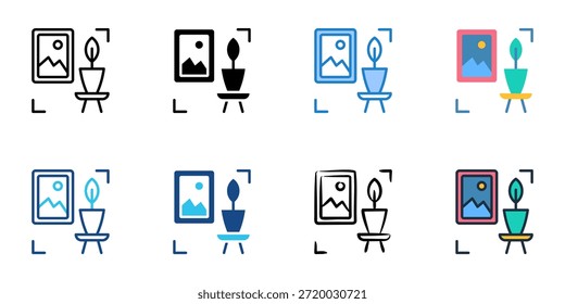 Decoration icons set multiple style collection. Editable stroke 
