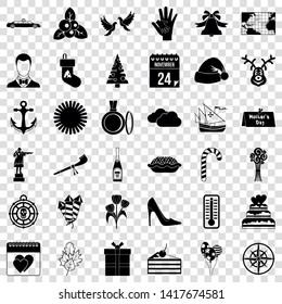 Decoration icons set. Simple style of 36 decoration vector icons for web for any design