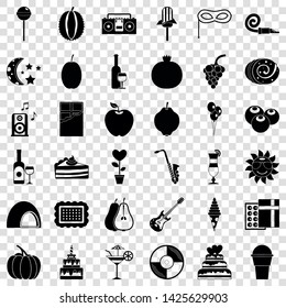 Decoration icons set. Simple style of 36 decoration vector icons for web for any design