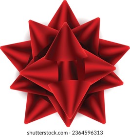 Decoration. Image illustration of red ribbon