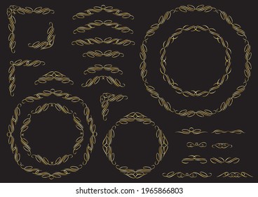 Colección de material de ilustración vectorial de Kay de decoración
