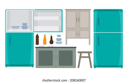 decoration kitchen pictograph vector
