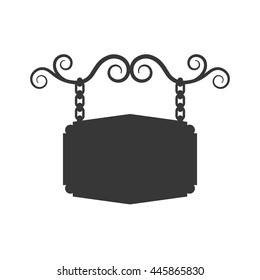 Decoration label concept represented by road sign  icon. isolated and flat illustration 