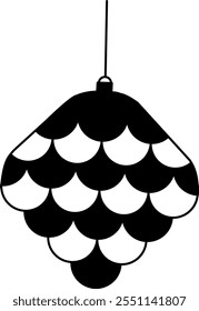 Dekorationslampe für Weihnachtsbaum, Vektorgrafik