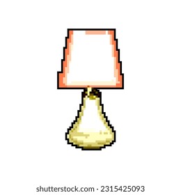 decoration lamp table game pixel art retro vector. bit decoration lamp table. old vintage illustration