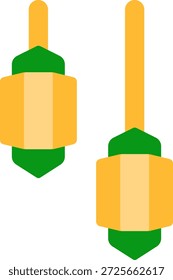 Diseño de icono de estilo plano de linternas de decoración
