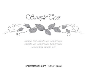 decoration of leaves with place for text