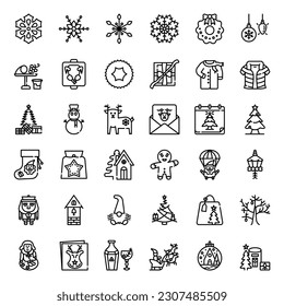 Decoration for LET IT SNOW line style icons , Premium Vector Icons, for business or private use.