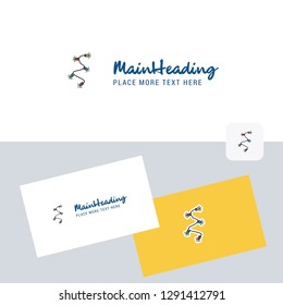 Decoration light vector logotype with business card template. Elegant corporate identity. - Vector