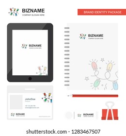 Decoration lights  Business Logo, Tab App, Diary PVC Employee Card and USB Brand Stationary Package Design Vector Template
