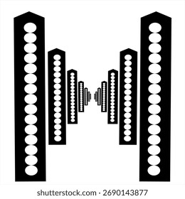 La decoración de las luces en la carretera ha hecho que la carretera sea ligera