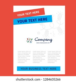 Decoration lights  Title Page Design for Company profile ,annual report, presentations, leaflet, Brochure Vector Background