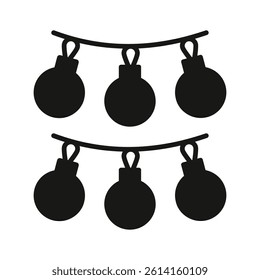 Decoration lights vector design in modern style, christmas bauble icon