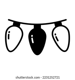 decoration lights vector Mixed icon isolate on white background