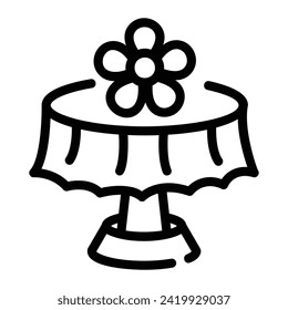 Dekorationszeilensymbol auf weißem Hintergrund