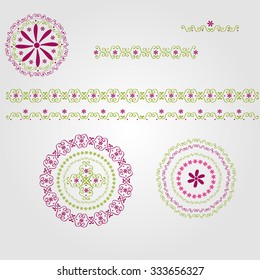 decoration lines and circle