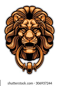 decoration of Lion door knocker
