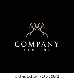 The decoration logo design forms a dome in a feminine style.