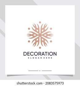 Plantilla de diseño de logotipo de decoración con concepto creativo